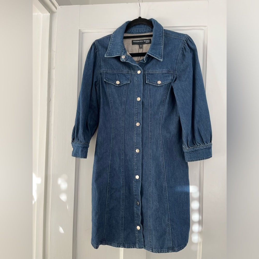 Veronica Beard Blue Denim Mini Dress